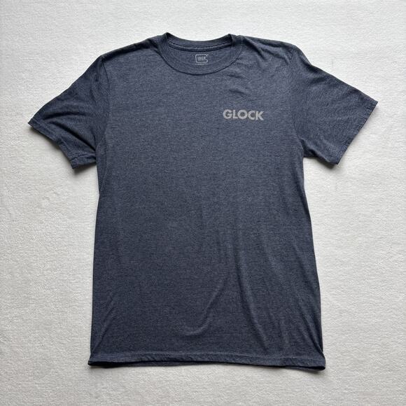 Glock Perfection Licensed Men Medium Tshirt Logo American Flag Heather Gray - Picture 1 of 16